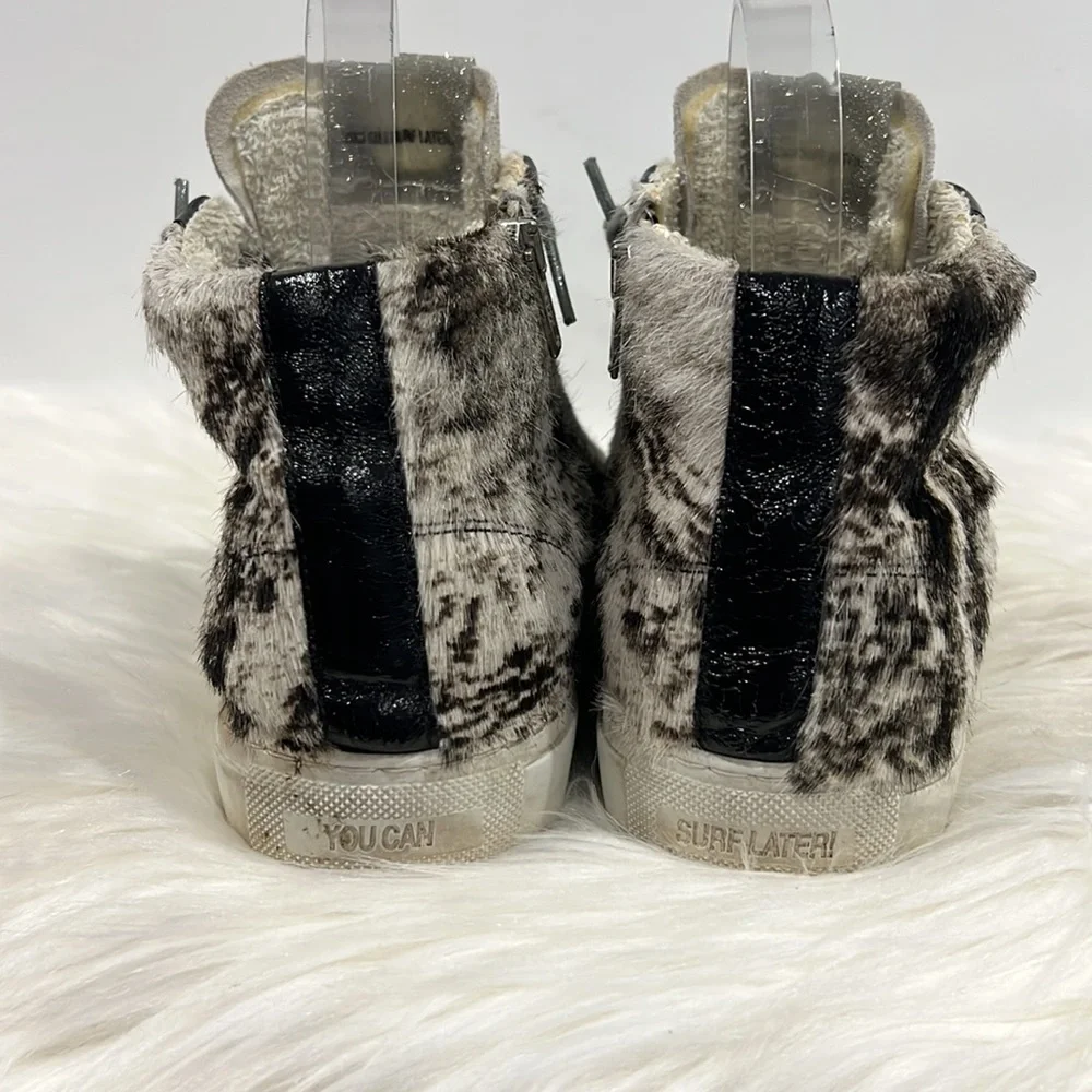 P448 Calf Hair High Top Sneaker Cow Softy SZ 38